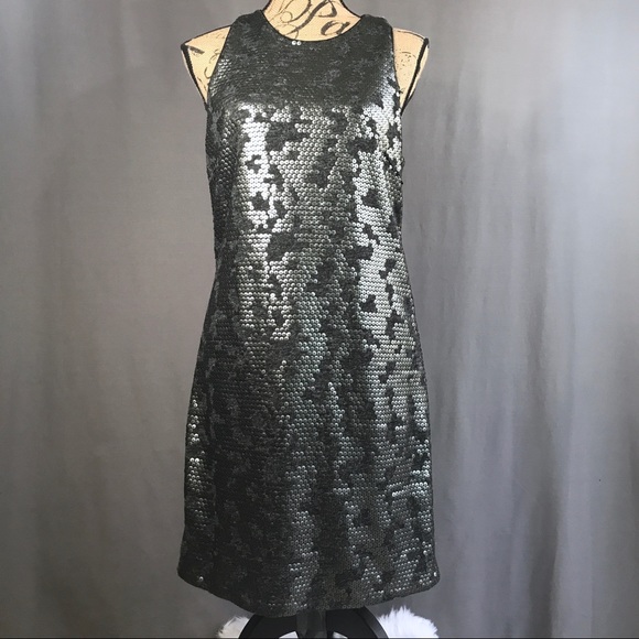 Metallic Sequined CharcoaL Coctail/Occasion Dress - Picture 4 of 12